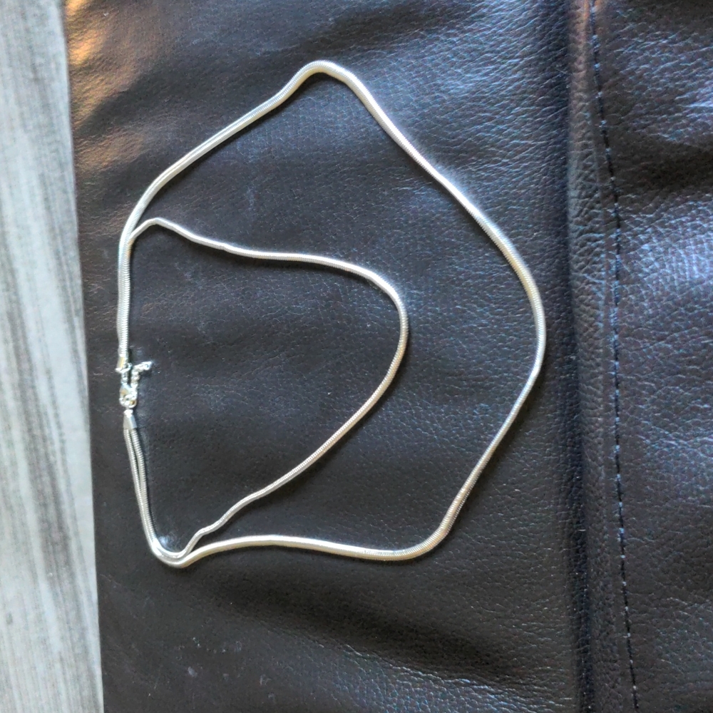 LUV AJ Snake Silver Chain Necklace